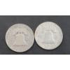 Image 2 : United States 1960-D & 1961 90% Silver Franklin Half Dollars - Face Value: $1.00