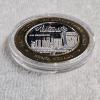Image 2 : 1999 Atlantis Casino $10 Bimetal .999 Fine Silver Gaming Token w/Brass Outer Ring - ASW .60 ozt.