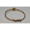 Image 3 : Small Vintage Gold-Filled Heart Bangle Bracelet - Weight: 4.2g