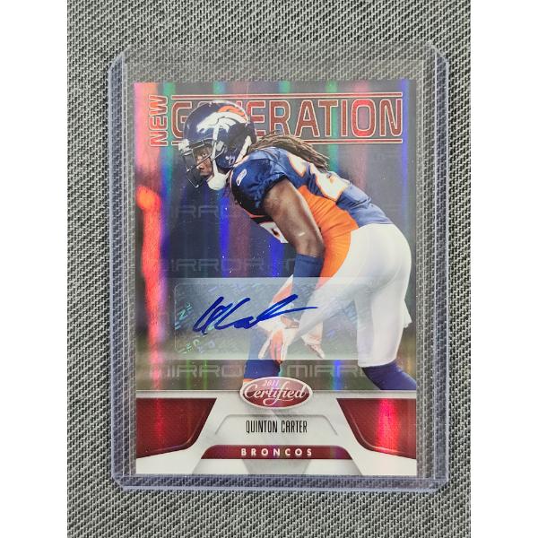 2011 Panini 225 Quinton Carter Autograph Card Numbered 096/250