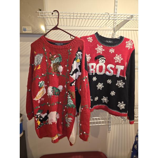 Two Size Medium Fun Christmas Sweaters