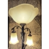 Image 2 : Floral Inspired Floor Lamp with 2 Down Facing Lights 72"