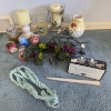 Image 1 : PICKUP IN CANTON - Candle Group, Plant Hanger, Lighted 6ft Grape Garland, & More 