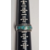 Image 6 : Sterling Silver Turquoise Inlay Ring - Size 12 - Weight: 8.6g