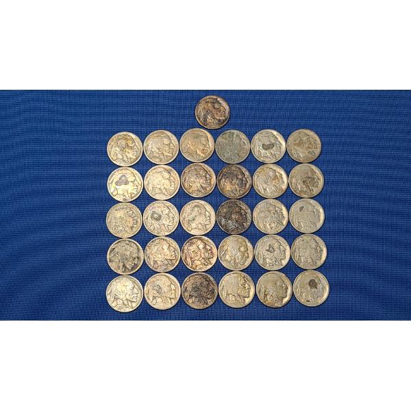 Assorted & Unknown Years Buffalo Nickels - Face Value: $1.55
