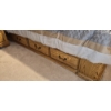 Image 4 : Gorgeous solid Oak And MINT Condition Queen Size Sleigh Bed - Everything Included 