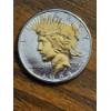 Image 4 : 90% Silver - 1923-S Silver Peace Dollar - Gold Plated - FV $1.00 - Encapsulated