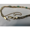 Image 5 : Vintage-Style 14K Yellow Gold Adjustable Emerald Link 9" Bracelet - TW: 6.3g