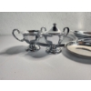 Image 2 : Assorted Serving Trays, Creamer and Sugar Bowl: Including Pewter and Silver-Plated