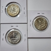 Image 9 : Five Assorted Years United States 90% Silver Washington Quarters - Face Value: $1.25
