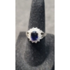 Image 2 : Sterling Espo Ring With Blue Stone & Sterling Silver Bracelet With White Stones