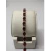 Image 1 : Gorgeous 10K Gold Garnet & Diamond Accent Tennis Bracelet - 7in - Total Weight: 11.8g