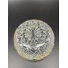 Image 3 : Beautiful Silverplate Rimmed Crystal Glass Dish 