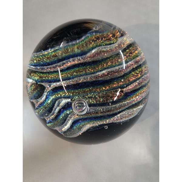 4"x3"Multicolor Murano Style Heavy Sphere 
