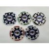 Image 2 : NFL Baltimore Ravens - Clay Poker Chip Set - Mint Condition - Complete Set 5 Chips - Harder To Find