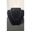 Image 1 : 585 14K White Gold Necklace With White Stones - Weight: 2.9g