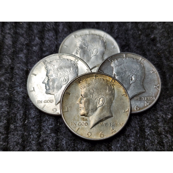 $2.00 Face Value In Assorted 90% Silver United States Kennedy Half Dollars!