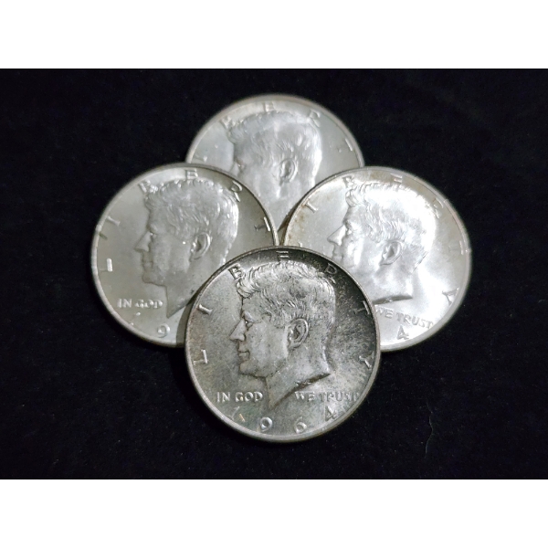 $2.00 Face Value in 90% Silver 1964 Kennedy Half Dollars
