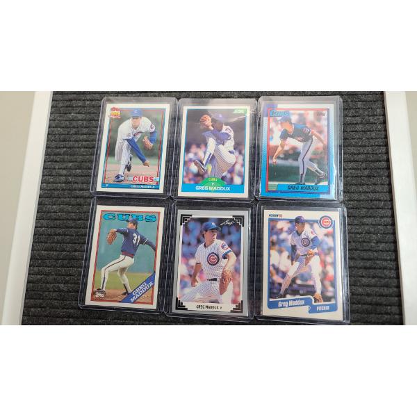 (6) Assorted Year/Card Type Greg Maddux Chicago Cubs Baseball Cards