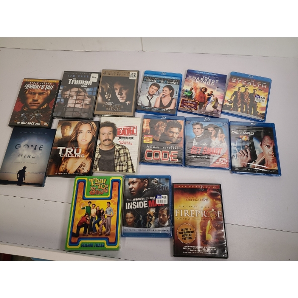 15 DVD'S - My Name is Earl - Inside Man - That 70's Show - Friends with Benefits - Gone Girl - Etc.