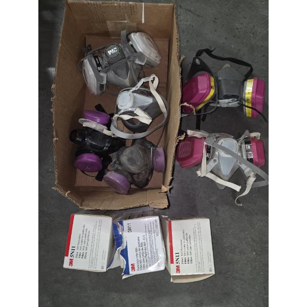 Six Respirator Masks & Filters