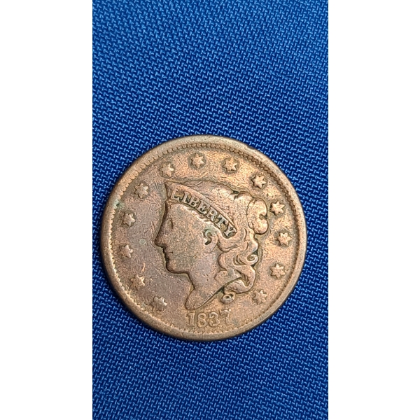 United States 1837 U.S Coronet Head Large Cent