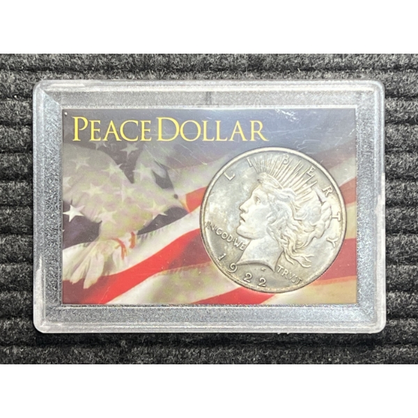 1922 Peace Dollar in Case