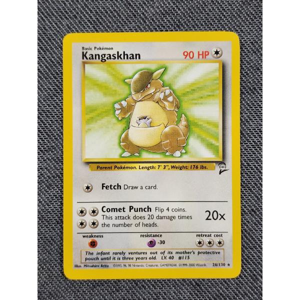 Kangaskhan 26/130 Non Holo Rare Vintage Base Set 2 Pokemon Trading Card ~ NM/LP Condition! 