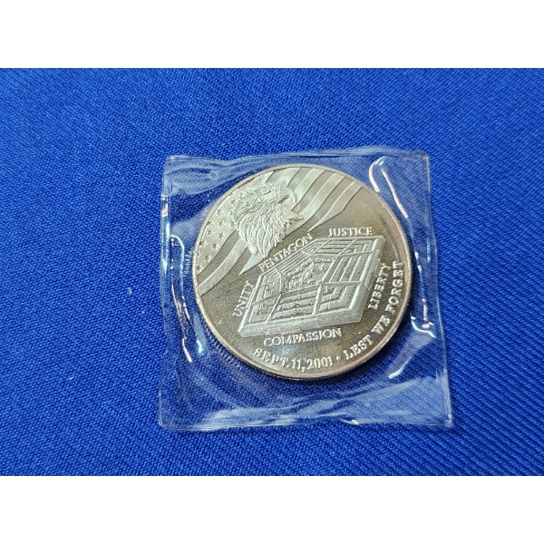911 Memorial Commemorative Silver Round 1 oz .999 Fine Silver 