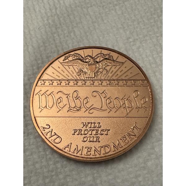"We The People" 2nd Amendment .999 Fine Copper Troy Ounce Coin - Mint Condition