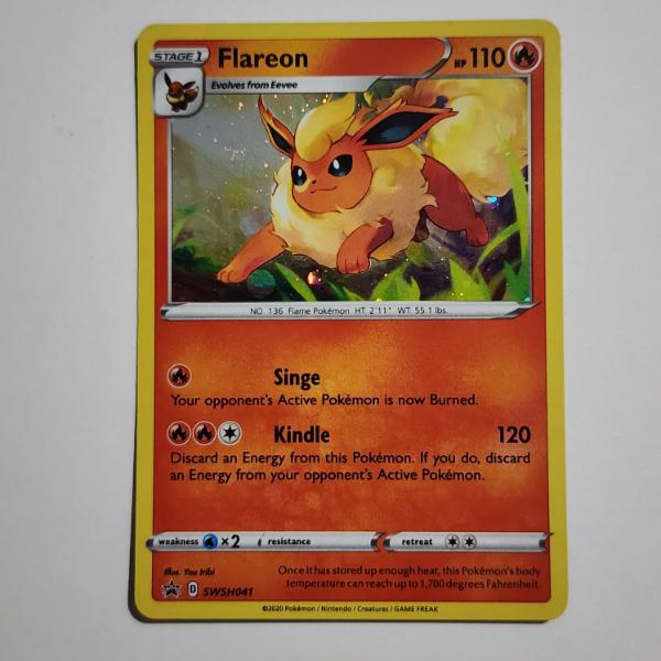 Flareon SWSH041 Black Star Promo Holo Rare Pokemon Trading Card