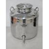 Image 1 : 2 Sansone 15 Liter Fusti Tanks - Europa INOX 18/10 Stainless Steel with Spout - Made in Italy
