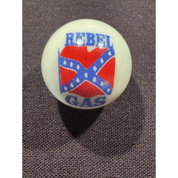 Vintage Rebel Gasoline Advertising One Inch Shooter Marble - Mint Condition