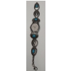 Image 1 : Carolyn Pollack Sterling Silver Concho Link 5" Watch With Turquoise Stones - Total Weight: 32.3g