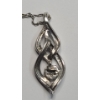 Image 4 : Sterling Silver & Diamond Accent Infinity Pendant 18" Necklace - Weight: 4.3g