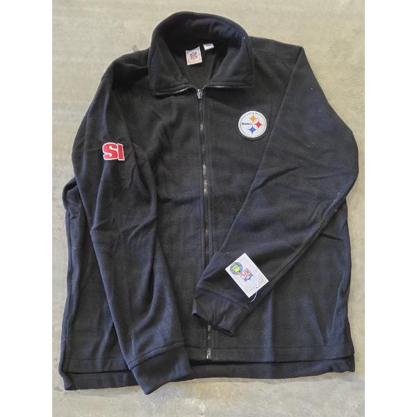 Warm & Soft New XL Black Pittsburg Steelers Zip Up Fleece Jacket 