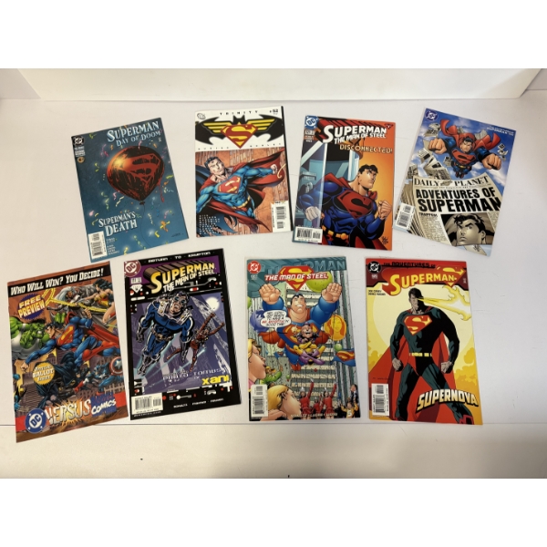 Superman Comic Books - Set of 8 Comics - DC Comics - The Man of Steel - Supernova - DC vs. Marvel