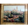 Image 3 : Large 44" x 38" European Scene Framed Print - Nice Wood Frame Excellent Condition