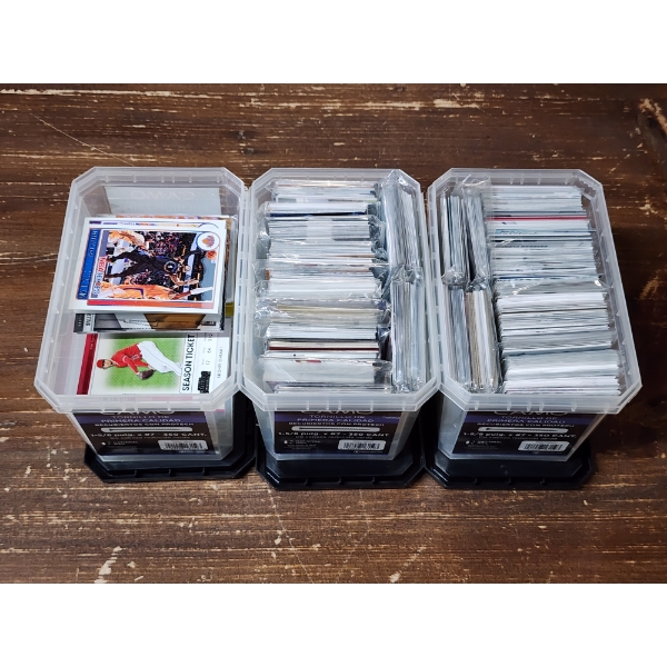Three Boxes of Asstd. Baseball, Basketball & Football Trading Cards - Loads of Great Near Mint Cards