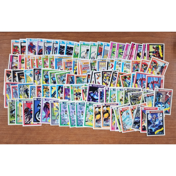 Large Collection of Over 100 Assorted 1990 Impel Marvel Trading Cards!