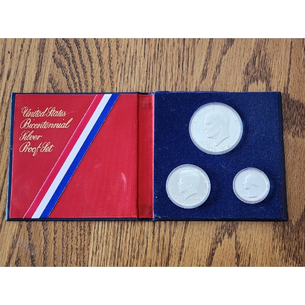 1976-S United States Mint Bicentennial Silver 3-Coin Proof Set