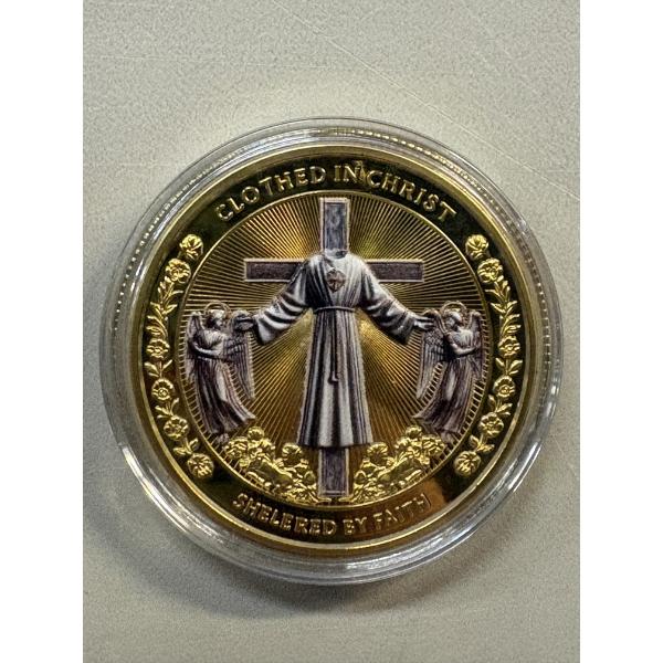 Rare Clothed in Christ Prayer Coin - In Protective Holder - Mint Condition