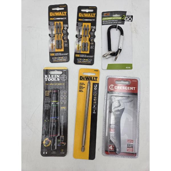 New DeWalt Bits, Klein Tools Flip Impact Socket Set, Small Wrench & More