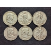 Image 1 : $3 Face Value in Assorted 90% Silver Half Dollars Ft. Walking Liberties & Franklins!