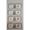 Image 1 : (4) Assorted Series United States $5 Silver Certificates - Face Value: $20.00
