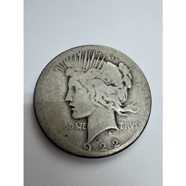 1922 "S" United States 90% Silver Peace Dollar - Beautiful Condition
