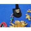 Image 3 : Assorted Gold-Tone Costume Jewelry: Rings, Pins, Pendant