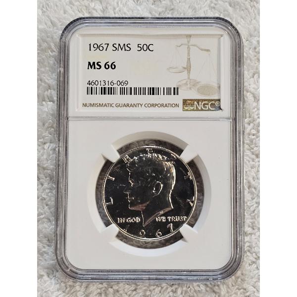 NGC MS 66 1967 Special Mint Set (SMS) Kennedy Half Dollar