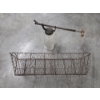 Image 1 : Rare Vintage Glass Jar Sprayer And Beautiful Wire Basket 