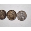 Image 5 : Two 1916 French 83.5% Silver 50 Centimes Coins (ASW: 0.0671oz EACH) & Guatamala 1/2 Real Copper-Nick